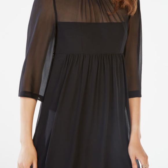BCBG BLACK Morgan Silk Chiffon Dress - Picture 3 of 4